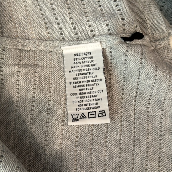 DKNY Open Front Gray Cardigan - Large - Picture 7 of 7
